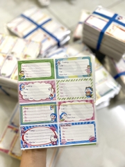 Nhãn Vở Đại 8 Nhãn Có Keo (5 Tờ/Xấp; 10 Xấp/Bó)