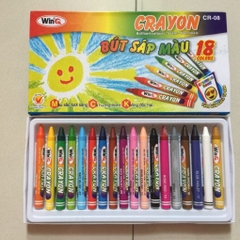 Win Q Bút Sáp 18 Màu CR08 (10 Hộp/Lốc; 120 Hộp/ Thùng)