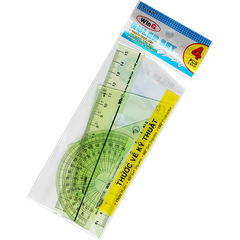Win Q Bộ Thước 4 Cây Nhựa Dẻo Kỹ Thuật T-140 (20 Bộ/Hộp; 50 Hộp/ Thùng)