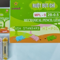 G-Star Ruột Bút Chì 2B-0.5MM MPL9 ĐEN (12 Tuýp/ Hộp)