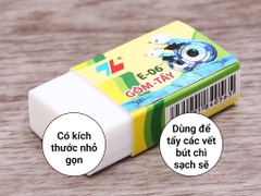 TL - Gôm Trắng Nhỏ E06 (30 Cục/Hộp)