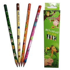 G-Star Bút Chì Đen Thân Gỗ 2B HT-101 (Không gôm) (12 Cây/ Hộp; 12 Hộp/ Lốc; 20 Lốc/ Thùng)