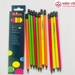 . Bút Chì Gỗ Dạ Quang Có Gôm 8801 (12 Cây/ Hộp; 12 Hộp/ Lốc; 240 Hộp/ Thùng)