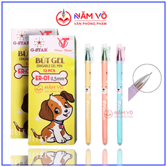 G-Star Bút Gel Xoá Được ER01 (Xanh, Tím, Đen) (12 Cây/Hộp; 10 Hộp/ Lốc; 120 Hộp/Thùng)
