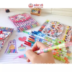 Sáp vặn 24 màu - NGẮN (6 Vĩ/Hộp; 96 Vĩ/Thùng) KM-0224; 1011S