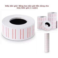 Cuộn Bấm Giá TRẮNG (10 Cuộn Nhỏ/Cây; 10 Cây/Hộp; 10 Hộp/Thùng)