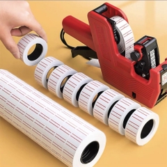 Cuộn Bấm Giá TRẮNG (10 Cuộn Nhỏ/Cây; 10 Cây/Hộp; 10 Hộp/Thùng)