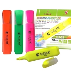 G-Star Bút Dạ Quang SJ02 (Vàng, Cam, Hồng, Lá) (10 Cây/Hộp; 10 Hộp/ Lốc; 120 Hộp/ Thùng)