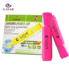 G-Star Bút Dạ Quang SJ02 (Vàng, Cam, Hồng, Lá) (10 Cây/Hộp; 10 Hộp/ Lốc; 120 Hộp/ Thùng)