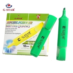 G-Star Bút Dạ Quang SJ02 (Vàng, Cam, Hồng, Lá) (10 Cây/Hộp; 10 Hộp/ Lốc; 120 Hộp/ Thùng)