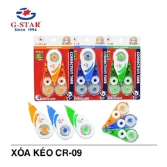G-Star Xoá Kéo 1 Cây (Kèm 2 ruột) CR-09 (24 Cây/Hộp; 12 Hộp/ Thùng; 288 Cây/ Thùng)