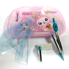 Bộ Compa Chì Bấm, Thước Gôm 6807 (12 Bộ/Hộp; 18 Hộp/Thùng)
