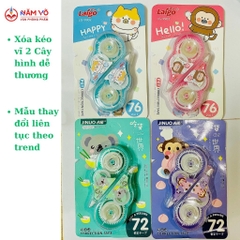 Xóa Kéo Vĩ 2 Cây Laigo LG-9902; Kuangcai (24 Vĩ/Hộp) (24 Hộp/Thùng)