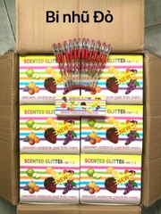 Bút Gel Nhũ Kim Tuyến Thơm Trái Cây GP301 (Đỏ, Cam, Bạc, Hồng, Dương, Lá) (12 Cây/Hộp)