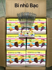 Bút Gel Nhũ Kim Tuyến Thơm Trái Cây GP301 (Đỏ, Cam, Bạc, Hồng, Dương, Lá) (12 Cây/Hộp)