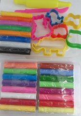 HS Bộ sáp nặn 24 màu Chim Két SN-010 (Khuôn + Đất nặn + cán đất nặn)