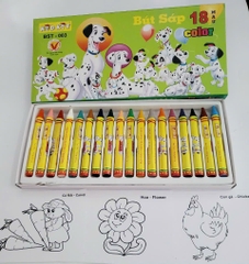 HS Bút sáp thơm Chó Đốm 18 màu BST-003 (5 Hộp/Lốc)