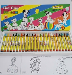HS Bút sáp thơm Chó Đốm 24 màu BST-013 (5 Hộp/Lốc)