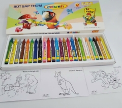 HS Bút sáp thơm Chim Két 24 màu BST-012 (5 hộp/Lốc)