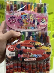 Sáp vặn 24 màu - NGẮN (6 Vĩ/Hộp; 96 Vĩ/Thùng) KM-0224; 1011S