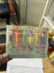 Bút dạ quang 2 đầu thú HLL-065 (6 Cây/Hộp)