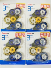 . Xóa Kéo Vĩ 3 Cây Chanss CS-4965 (24 Vĩ/Hộp) (16 Hộp/ Thùng)