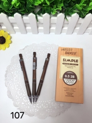 Bút Chì Bấm BaoKe 2B Ngòi 0.5mm 107 (12 Cây/Hộp) (12 Hộp/Lốc) (12 Lốc/Thùng)