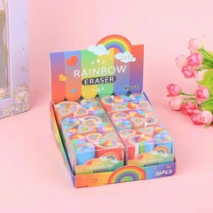 Gôm Tẩy Cầu Vồng MQ-689 (6 Cục/Hộp; 6 Hộp/Lốc; 16 Lốc/Thùng; 2 Thùng/Bao)