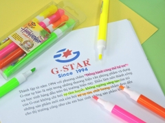 G-Star Bút Dạ Quang SJ-05 (Vàng, Hồng, Cam, Lá) (4 Cây Khác Màu/Vĩ) (24 Vĩ/Lốc; 8 Lốc/Thùng)