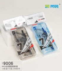 Bộ Compa (Bút Chì Bấm + Bộ Thước + Gôm) 9006 (12 Cái/Hộp; 24 Hộp/Thùng)