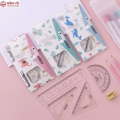 . Thước Bộ Nút Cứng Aihao 15cm (4 Cây/Bộ; 50 Bộ/Hộp; 16 Hộp/Thùng)