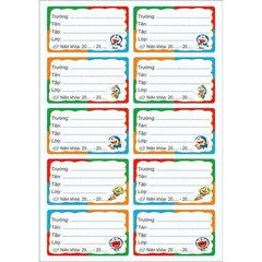 Nhãn Vở Đại 10 Nhãn Có Keo (5 Tờ/Xấp; 10 Xấp/Bó)