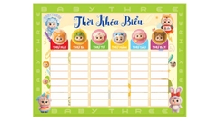 Thời Khóa Biểu A5 (3 Tờ/ Xấp)