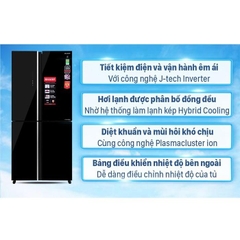 Tủ lạnh Sharp Inverter 520L 4 cửa SJ-FXP600VG-BK