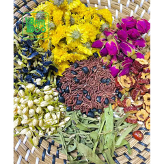 Trà gạo lứt đậu đen hoa cúc 8 vị đẹp da