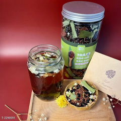 Trà gạo lứt đậu đen hoa nhài lá dứa thư giãn
