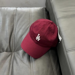 Mũ MLB Logo Nhỏ - Đỏ Mận LA