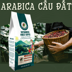 Cafe Hạt Arabica Cầu Đất Nguyên Chất (Rang Đậm)