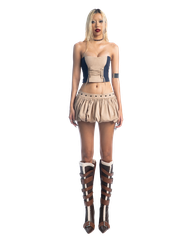 Puzzle Cupped Corset & Coverup