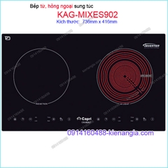 Bếp từ kết hợp hồng ngoại tiện nghi Capri KAG-MIXES902 VN