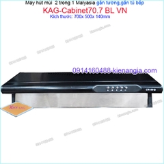 Máy hút mùi màu đen 2 trong 1 gắn tườnggắn tủ CAPRI 70 cm KAG-Cabinet707BL VN