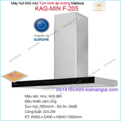 Máy hút khử mùi  LUXURY  tum kính 900mm Malloca KAG-MIN-F205