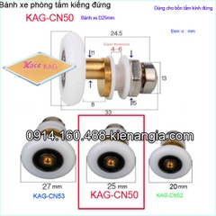Bánh xe cửa lùa D25mm phòng tắm kiếng đứng KAG-CN50