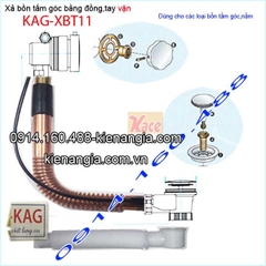 Bộ xả bồn tắm góc loại vặn bằng đồng thau KAG-XBT11