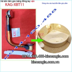 Bộ xả bồn tắm góc loại vặn bằng đồng thau KAG-XBT11