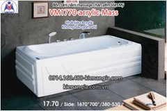 Bồn tắm dài massage acrylic 17m Việt Mỹ 1770