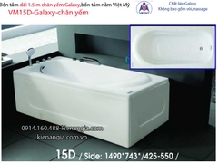 Bồn tắm dài Việt Mỹ galaxy chân yếm 15 mét VM15D-Galaxy