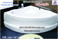 Bồn tắm góc 12m chân yếm Việt Mỹ VM12Q-Acrylic