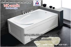 Bồn tắm nằm Acrylic chân yếm dài 16m Việt Mỹ VM16C-Acrylic