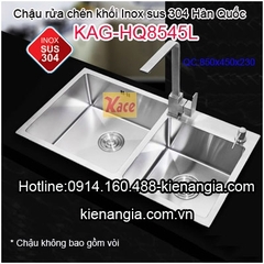 Chậu rửa chén inox 304 liền khối nhập khẩu KAG-HQ8545L